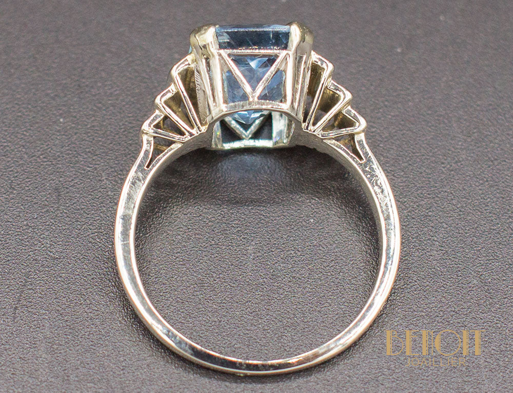 Bague Art Déco Aigue Marine - Image 4