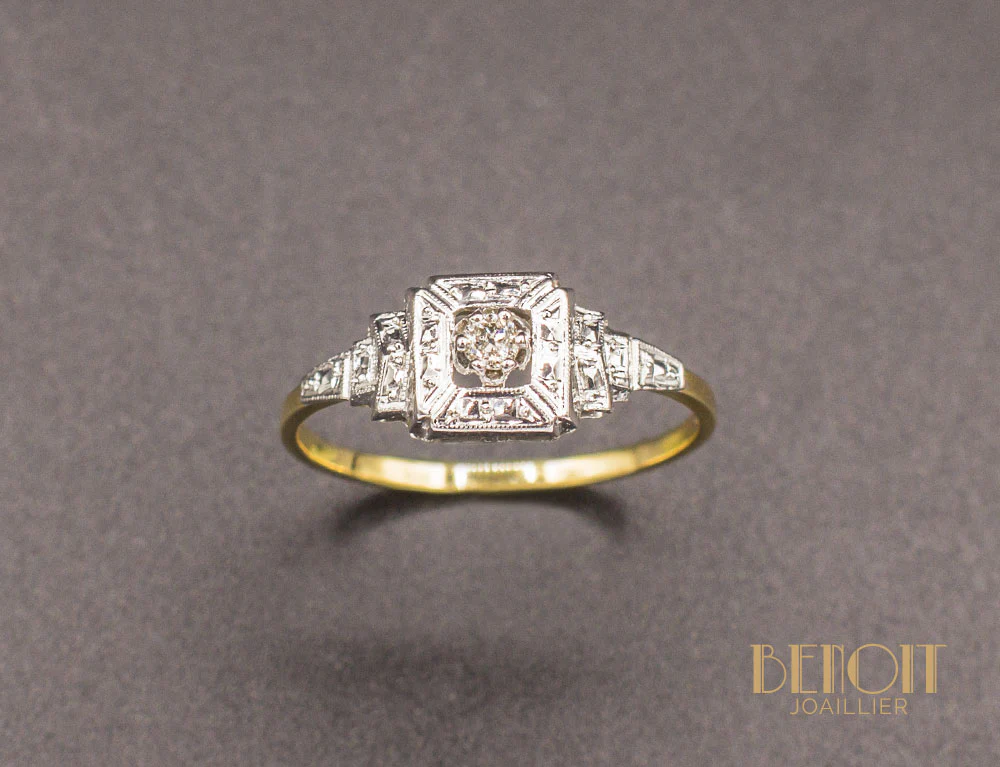 Bague Art Déco Diamant - Image 2
