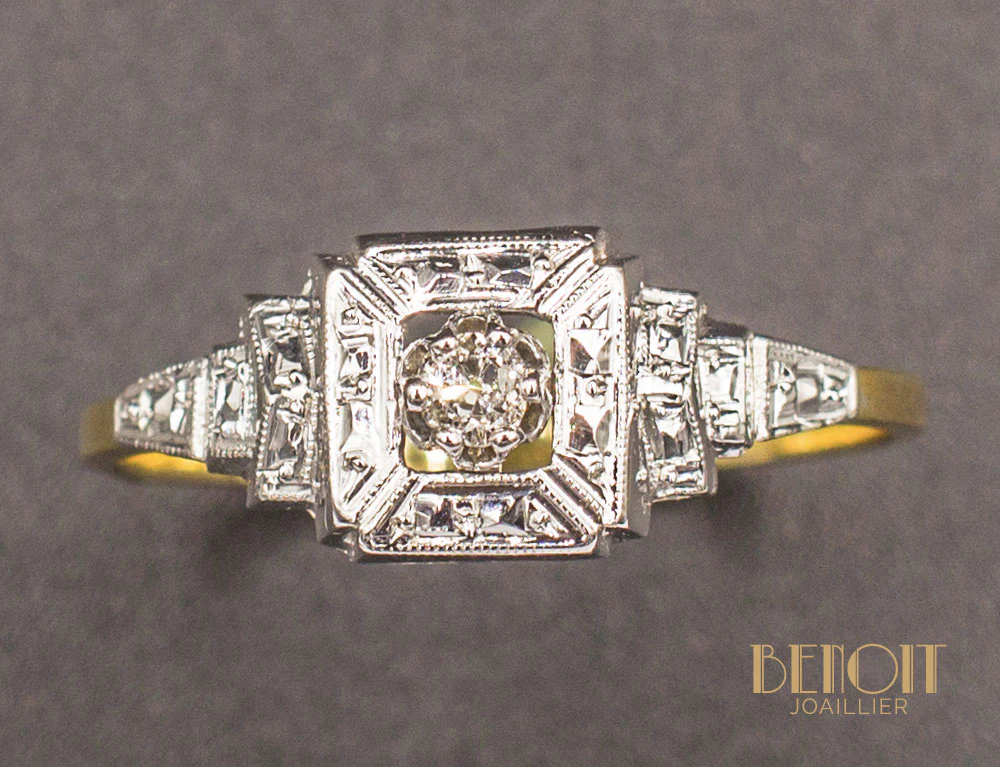 Bague Art Déco Diamant - Image 3