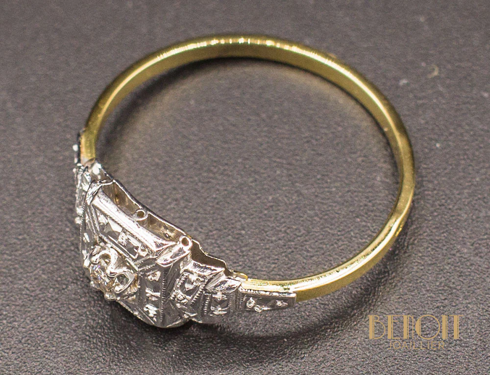 Bague Art Déco Diamant - Image 4