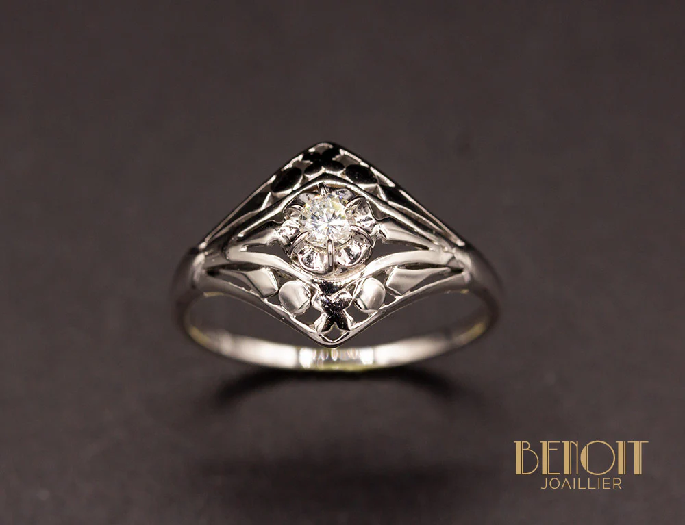 Bague Art Déco Diamant - Image 2