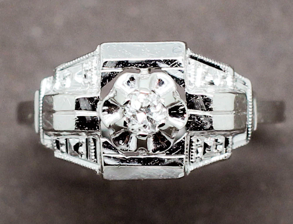 Bague Art Déco Diamant - Image 3