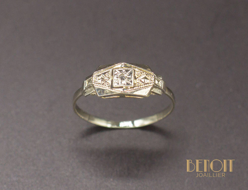 Bague Art Déco Diamant - Image 2