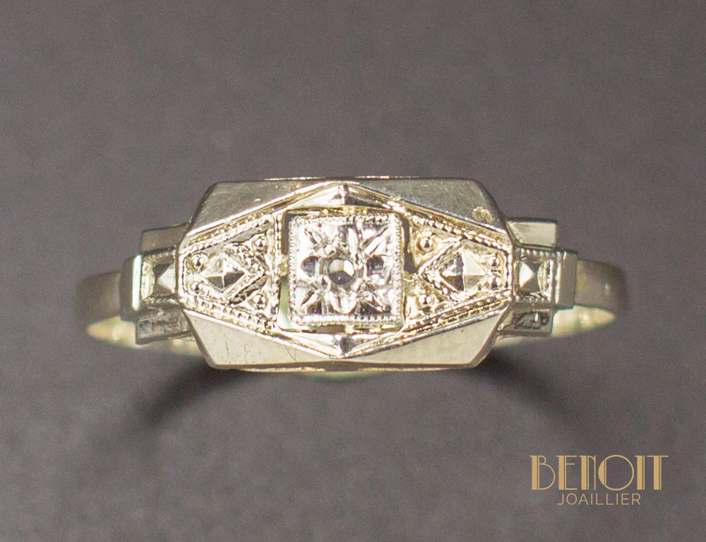 Bague Art Déco Diamant - Image 3