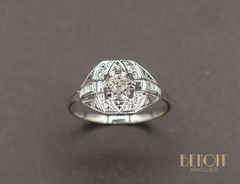 Bague Art Déco Diamant - Image 2