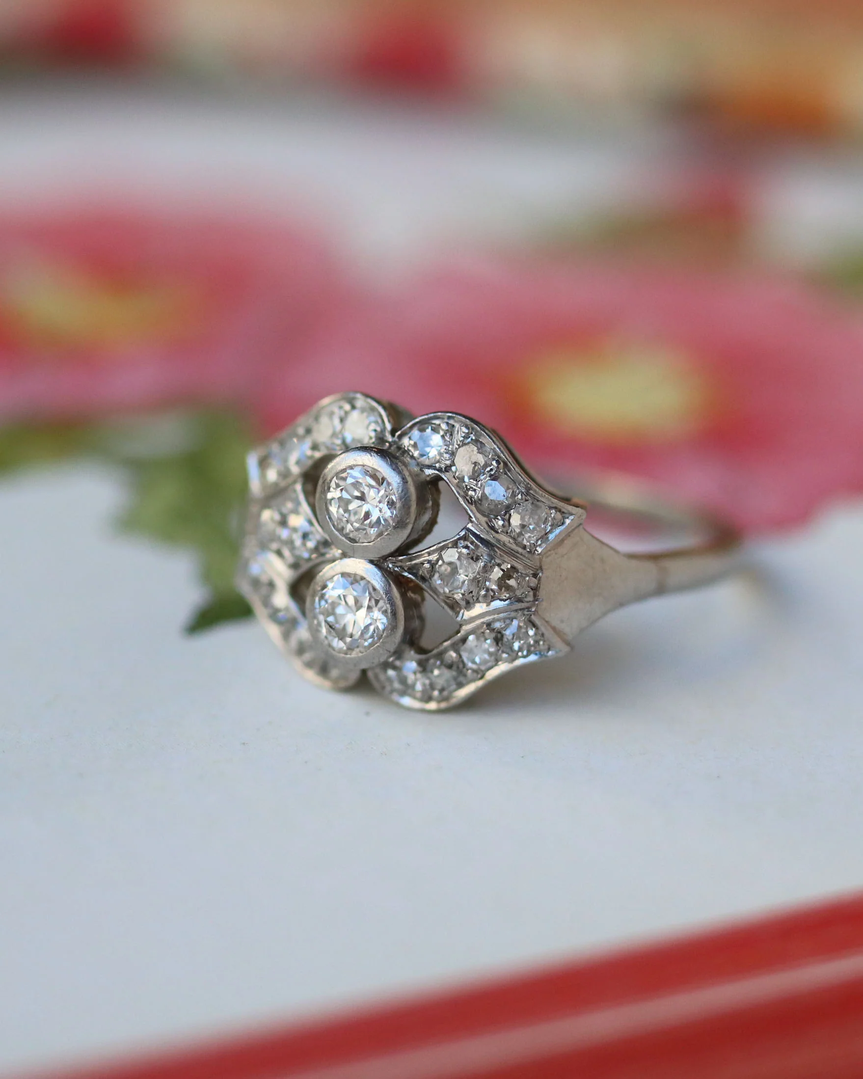 Bague Art Déco Diamant et Platine - Image 2
