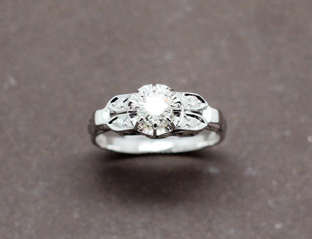 Bague Art Déco Diamants - Image 2
