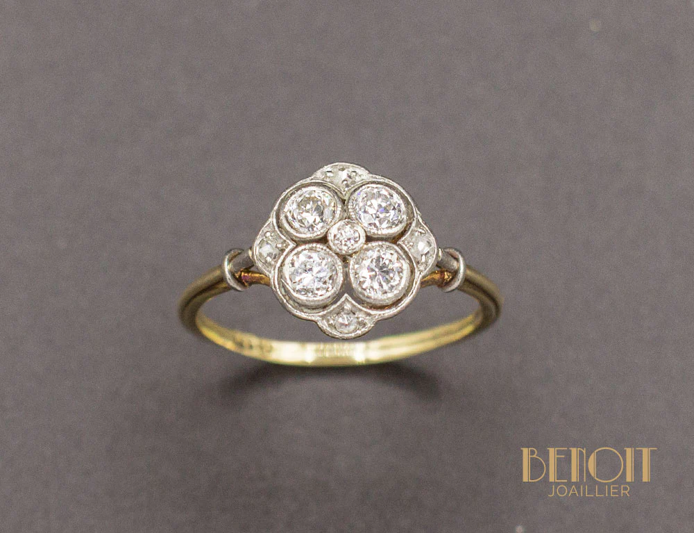 Bague Art Déco Diamants - Image 2