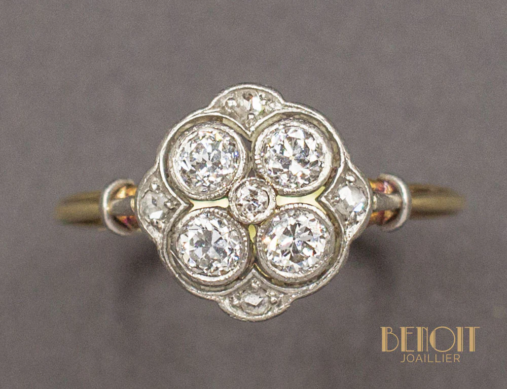 Bague Art Déco Diamants - Image 3