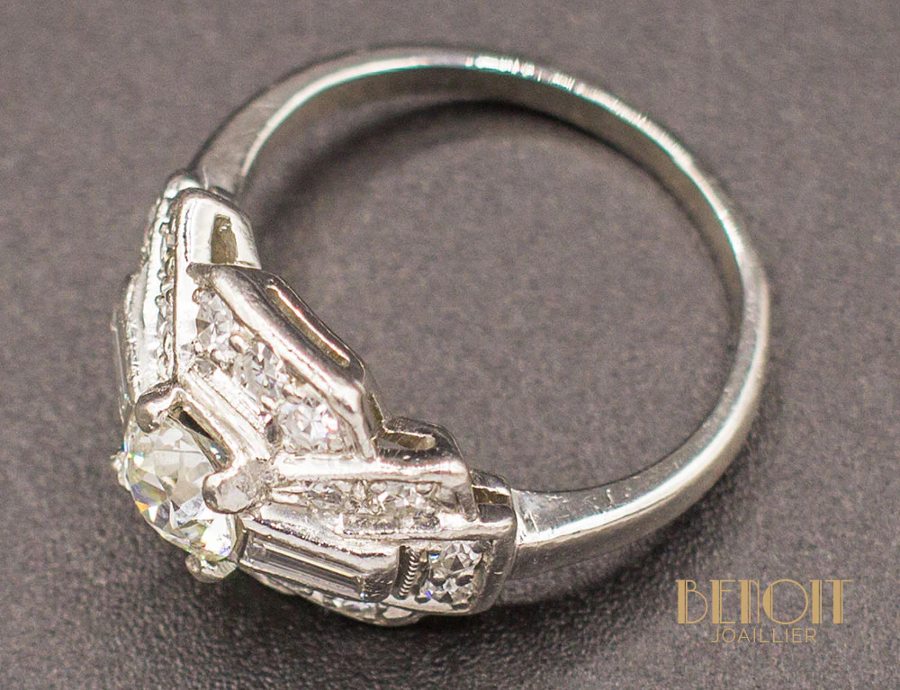 Bague Art Déco Diamants - Image 4