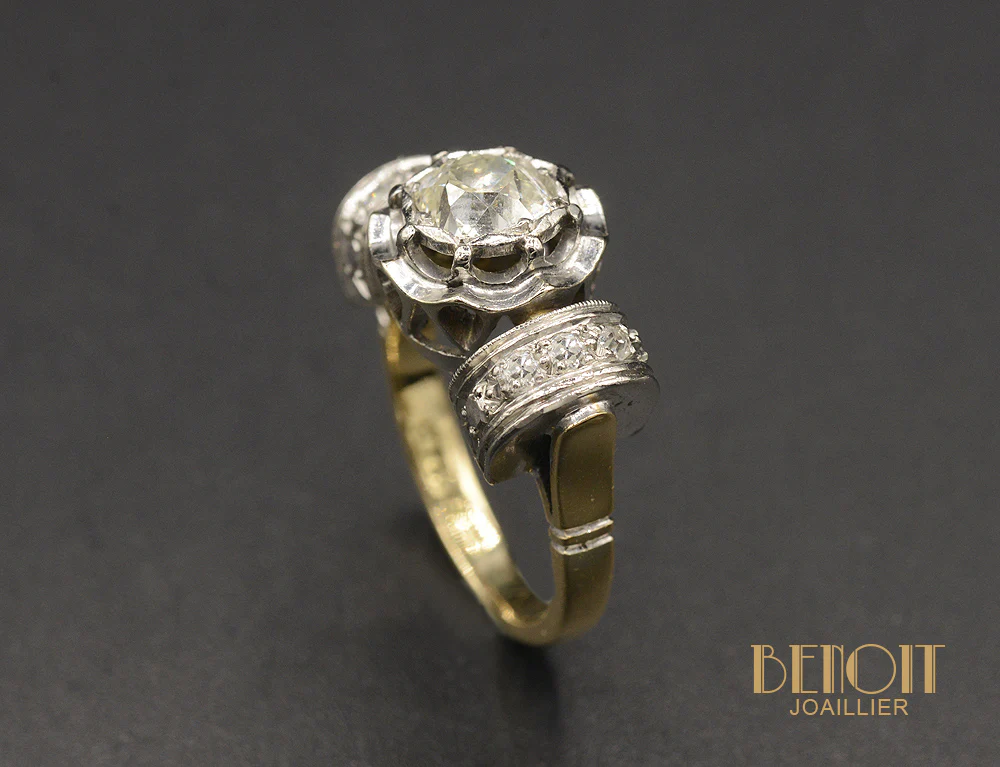 Bague Art Déco Diamants - Image 3