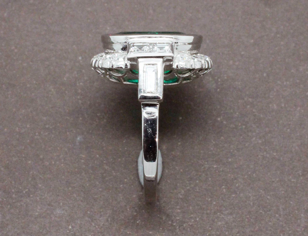 Bague Art Déco Emeraude 4,14cts - Image 4