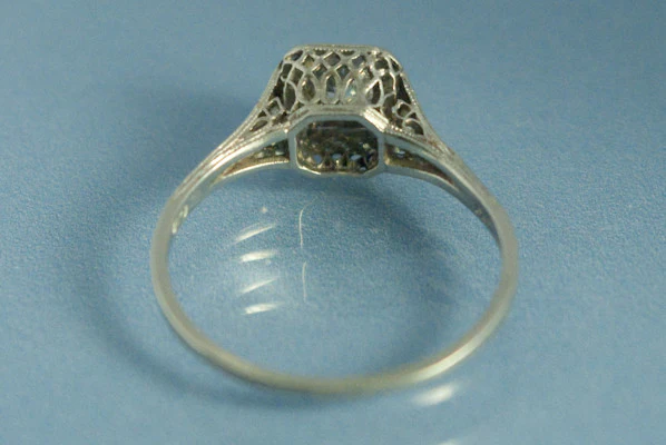 Bague Art déco Platine et Diamant - Image 3