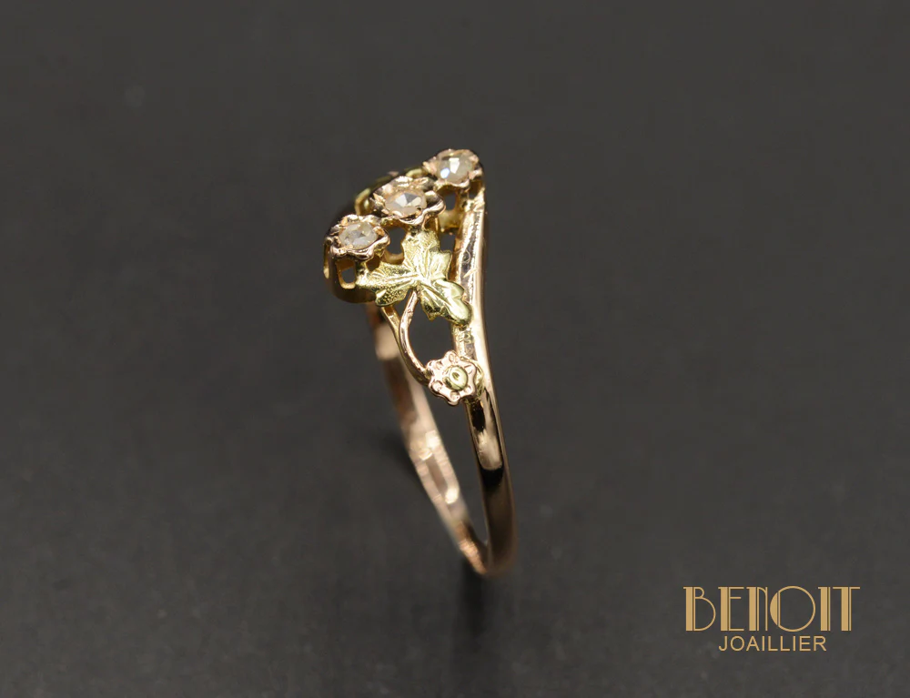Bague Art Nouveau Vigne - Image 3