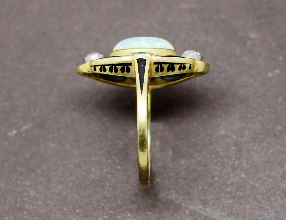 Bague Art Nouveau Opale Signée Dubret - Image 4
