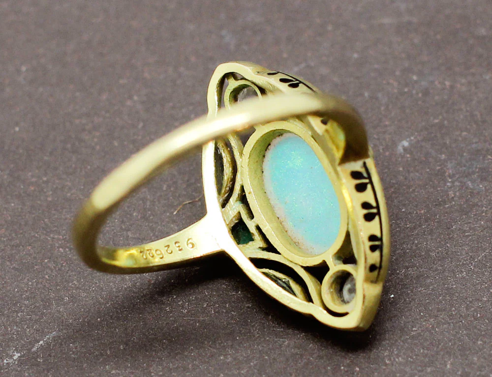 Bague Art Nouveau Opale Signée Dubret - Image 5
