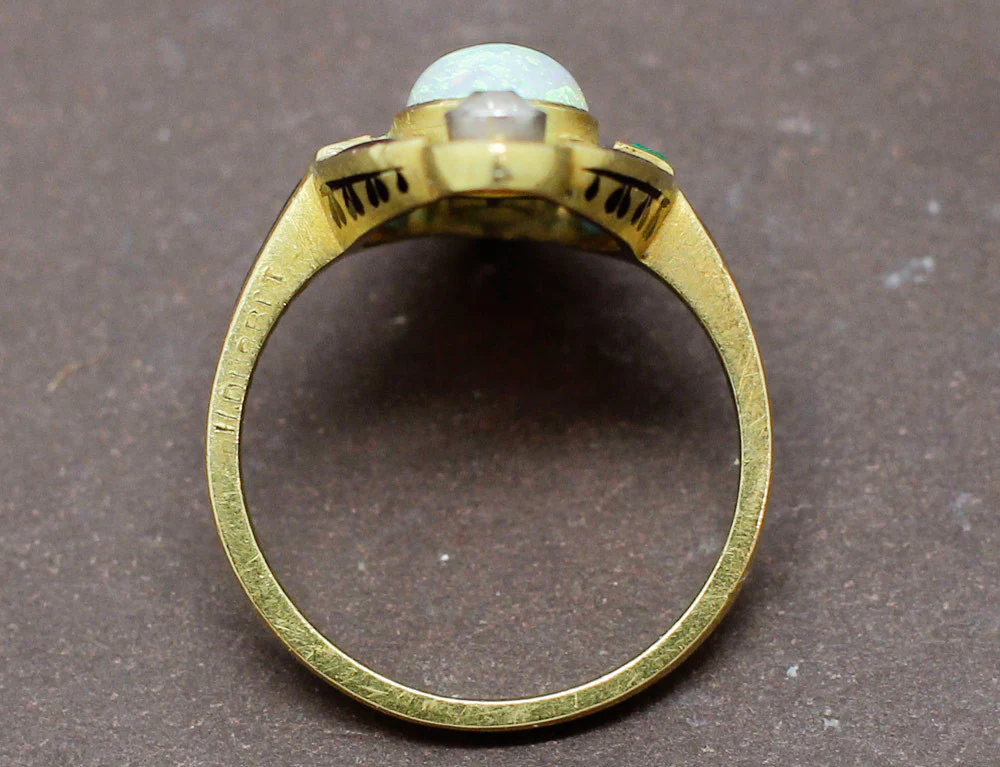 Bague Art Nouveau Opale Signée Dubret - Image 6