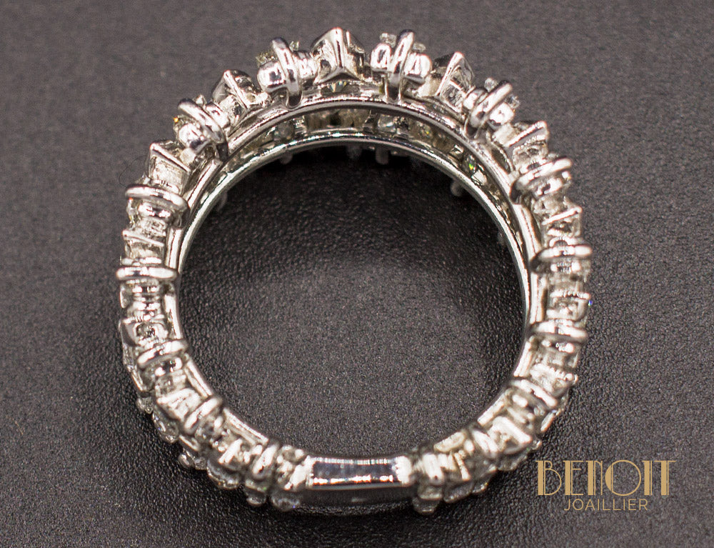 Bague Bandeau Diamants Navette - Image 5