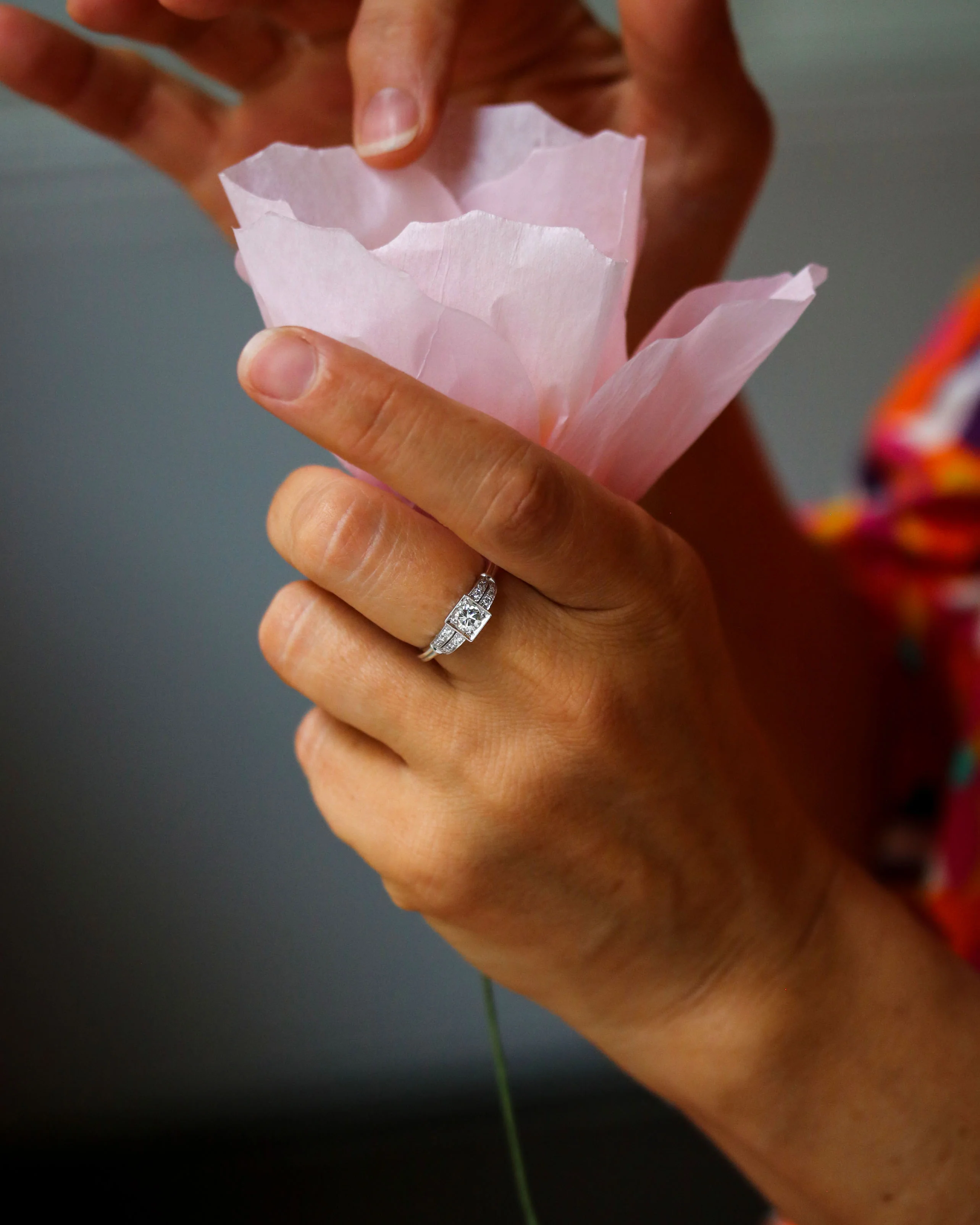 Bague Benoit Joaillier "Solitaire Godrons Diamants" - Image 2