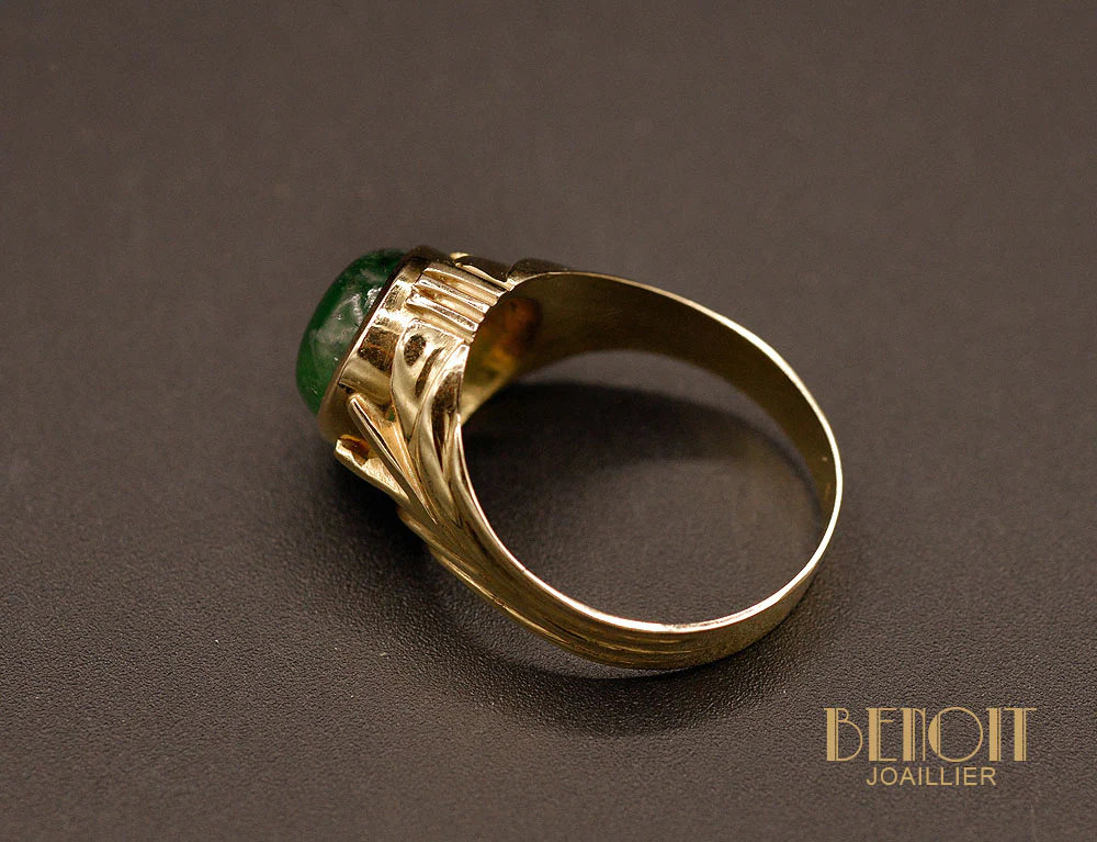 Bague Cabochon Emeraude - Image 4