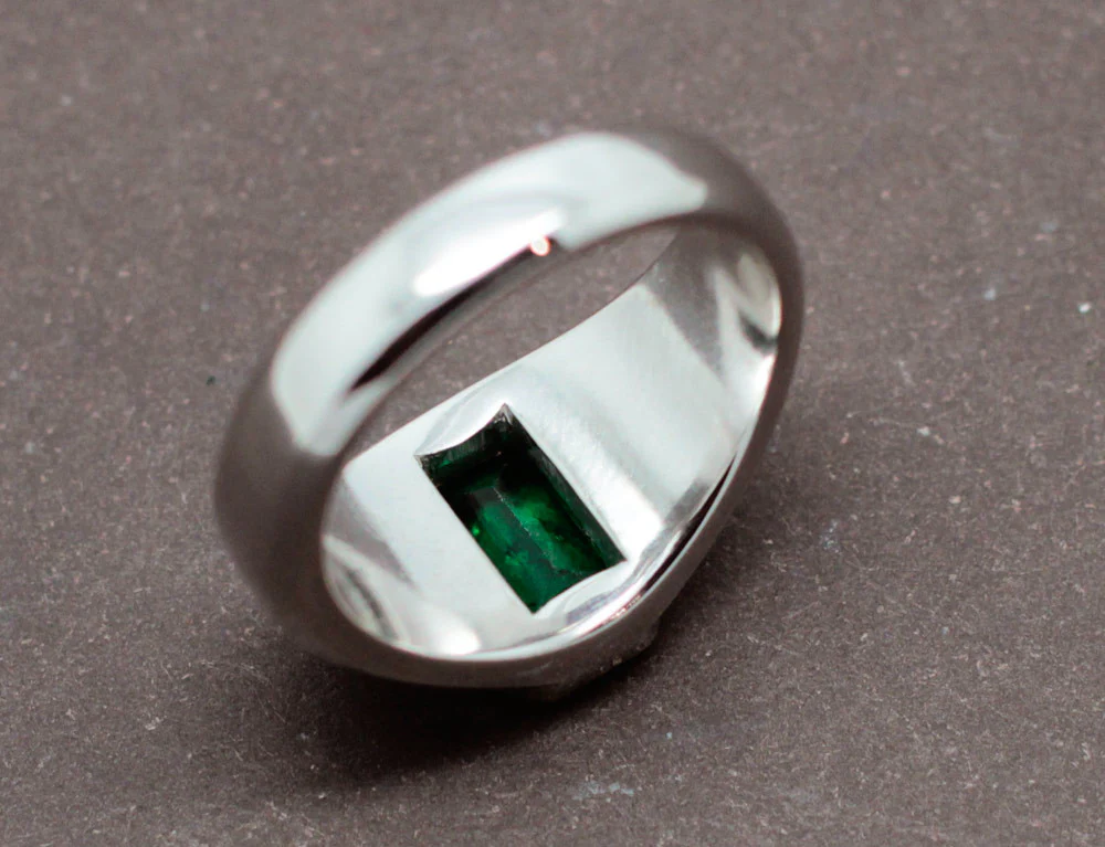 Bague Chevalière Emeraude - Image 6