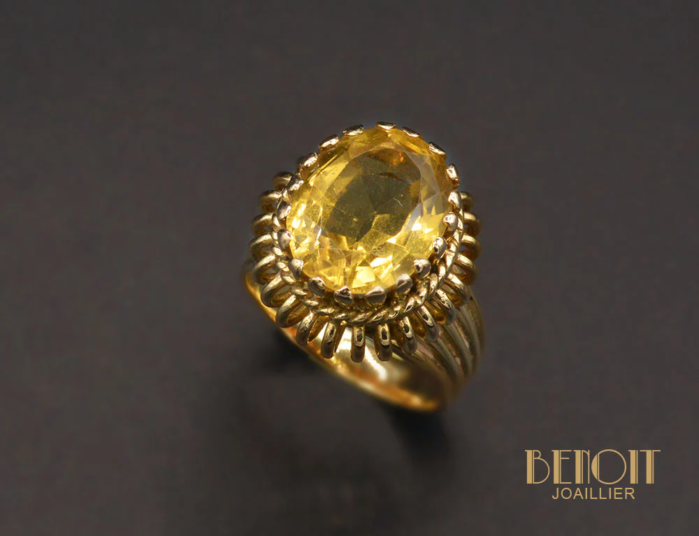 Bague Citrine 1950 - Image 3