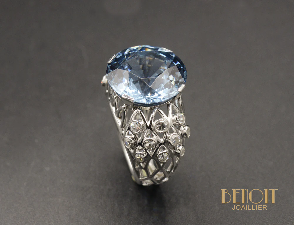 Bague Cocktail 1950 Topaze - Image 3