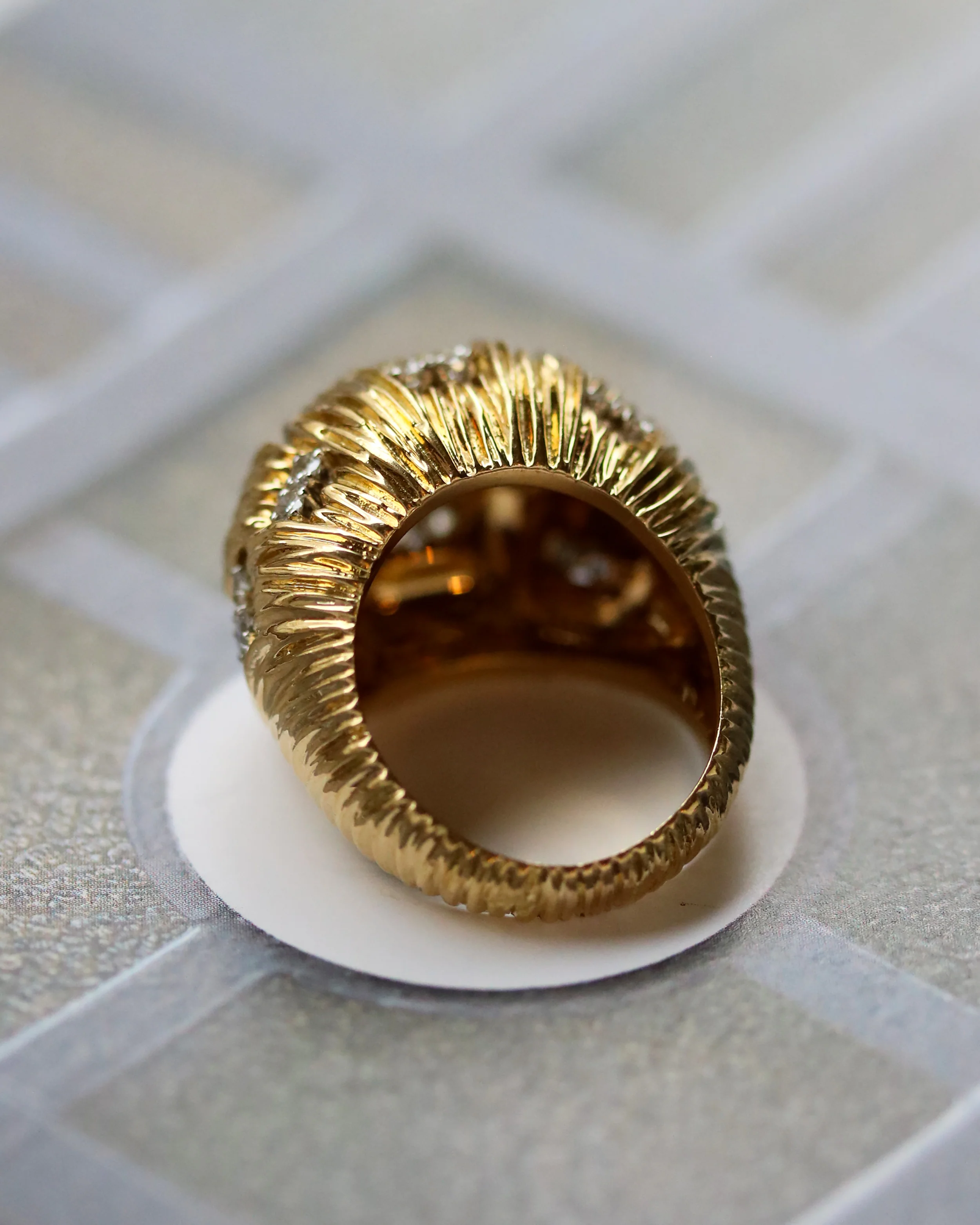 Bague Dôme Or Jaune et Diamants - Image 5