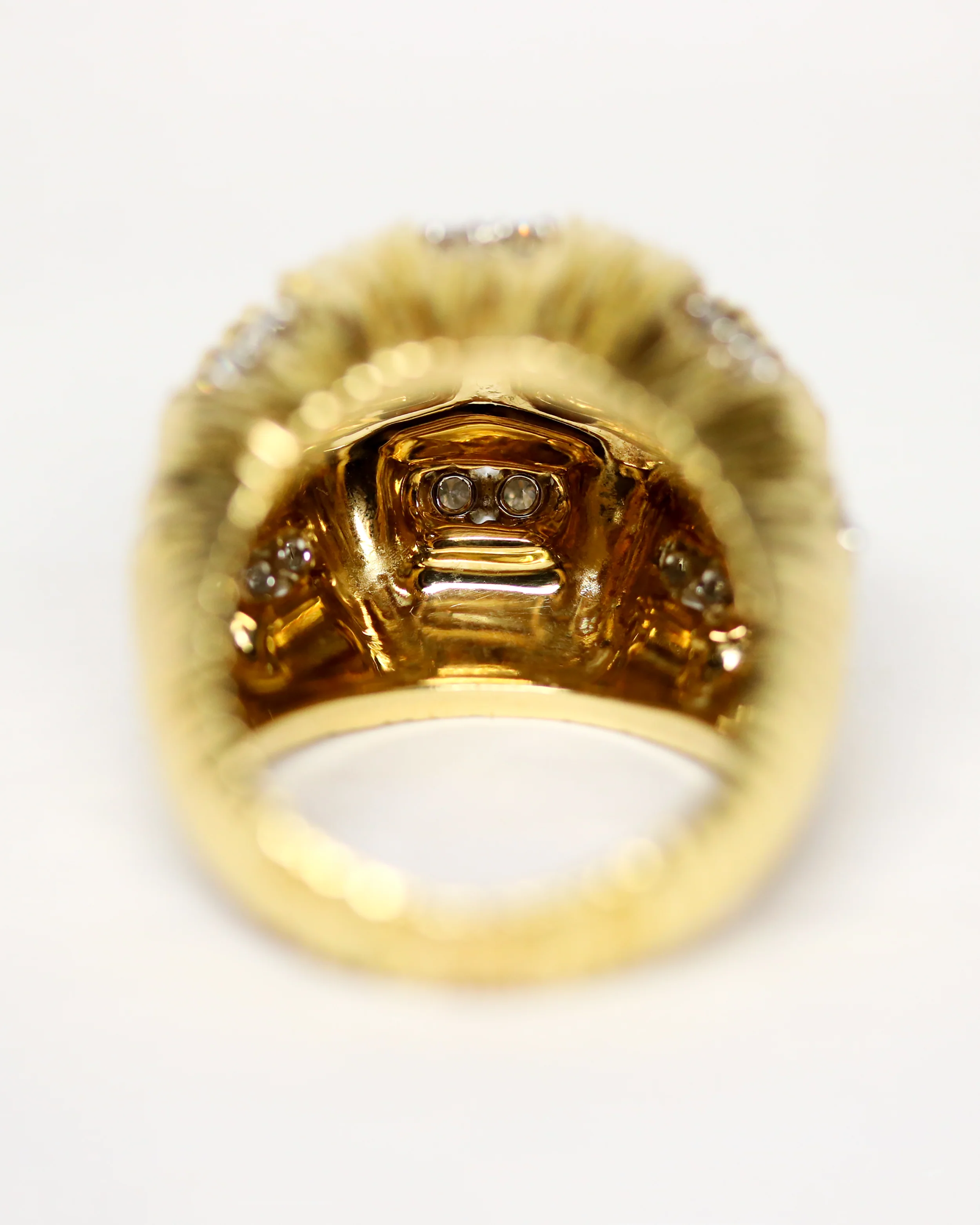 Bague Dôme Or Jaune et Diamants - Image 7