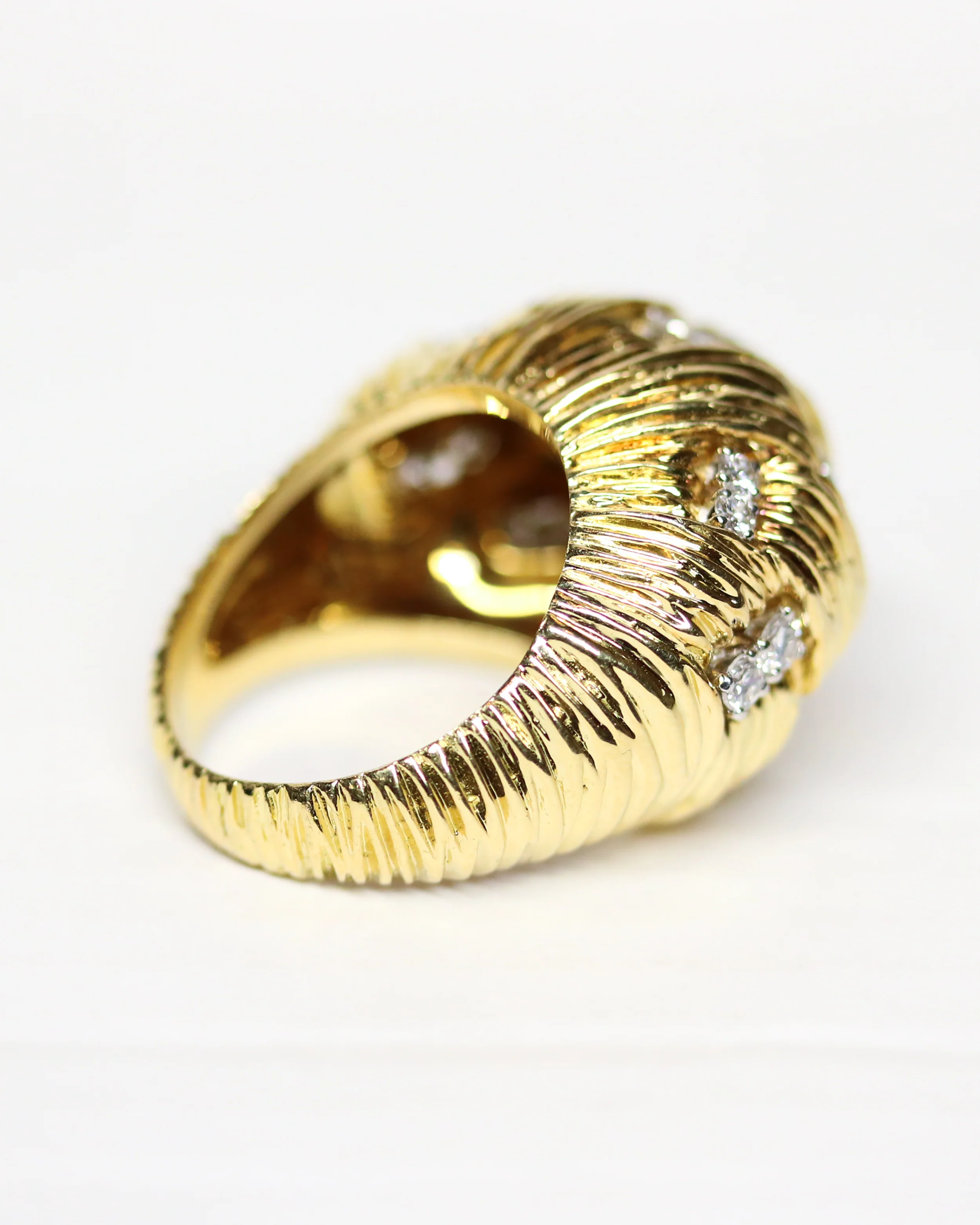 Bague Dôme Or Jaune et Diamants - Image 8
