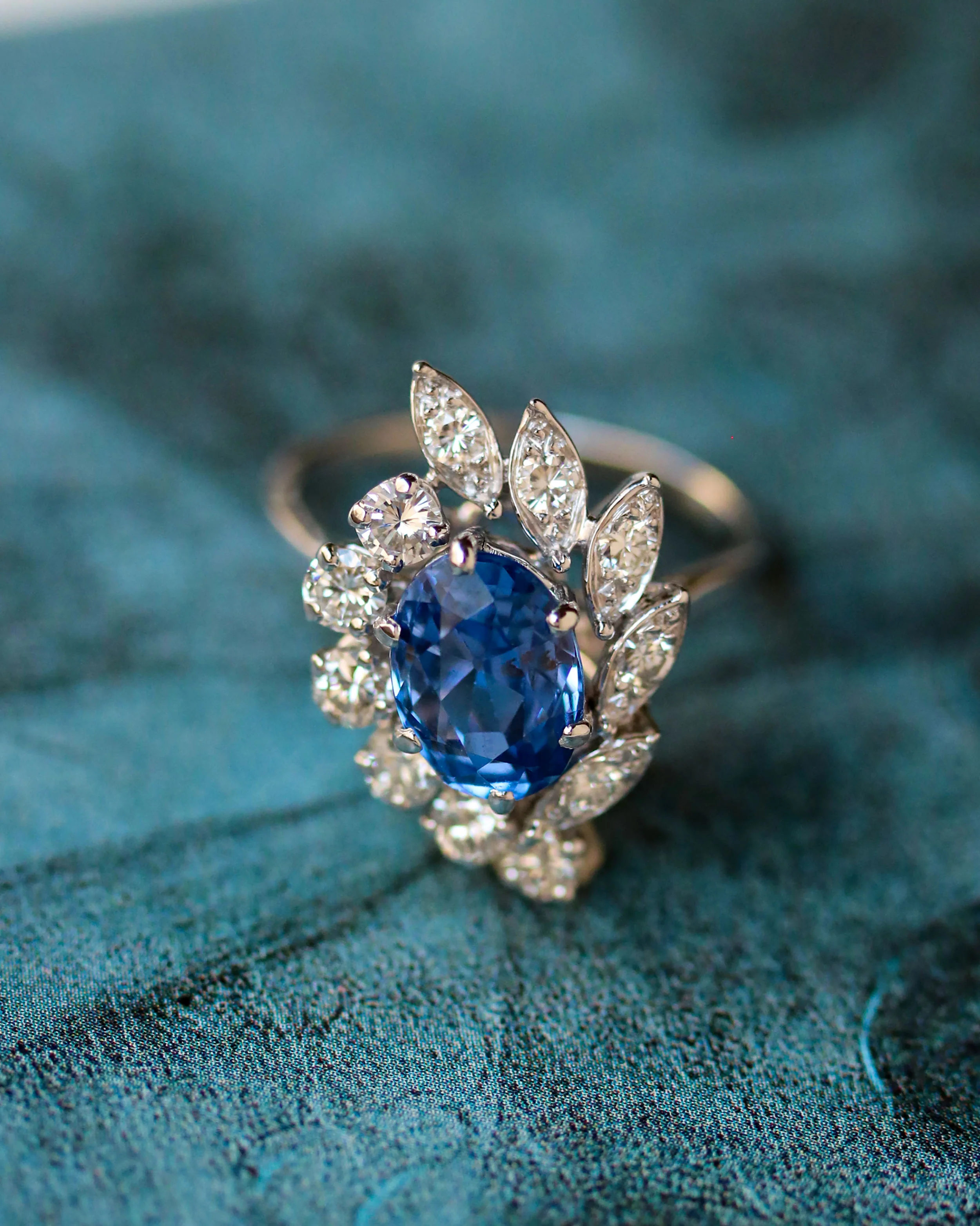 Bague Cocktail Saphir et Diamants