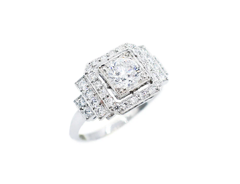 Bague Création Benoit Joaillier "Classique Petite Pierre" Diamant 0,50ct D-VVS1