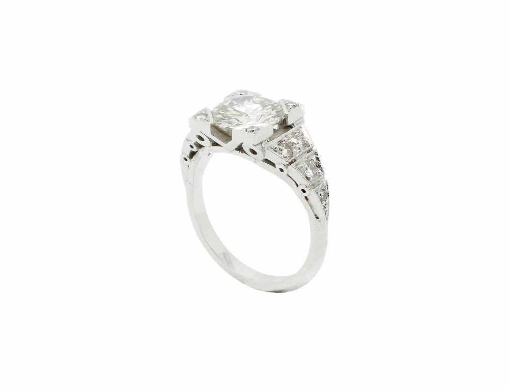 Bague Création Benoit Joaillier "Grande Chevalière Art Déco" Diamant 2,06cts - Image 3