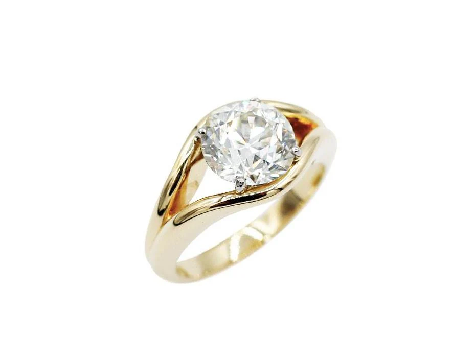 Bague Création Benoit Joaillier "Diamant Épousé" Diamant K-SI1 2,35cts