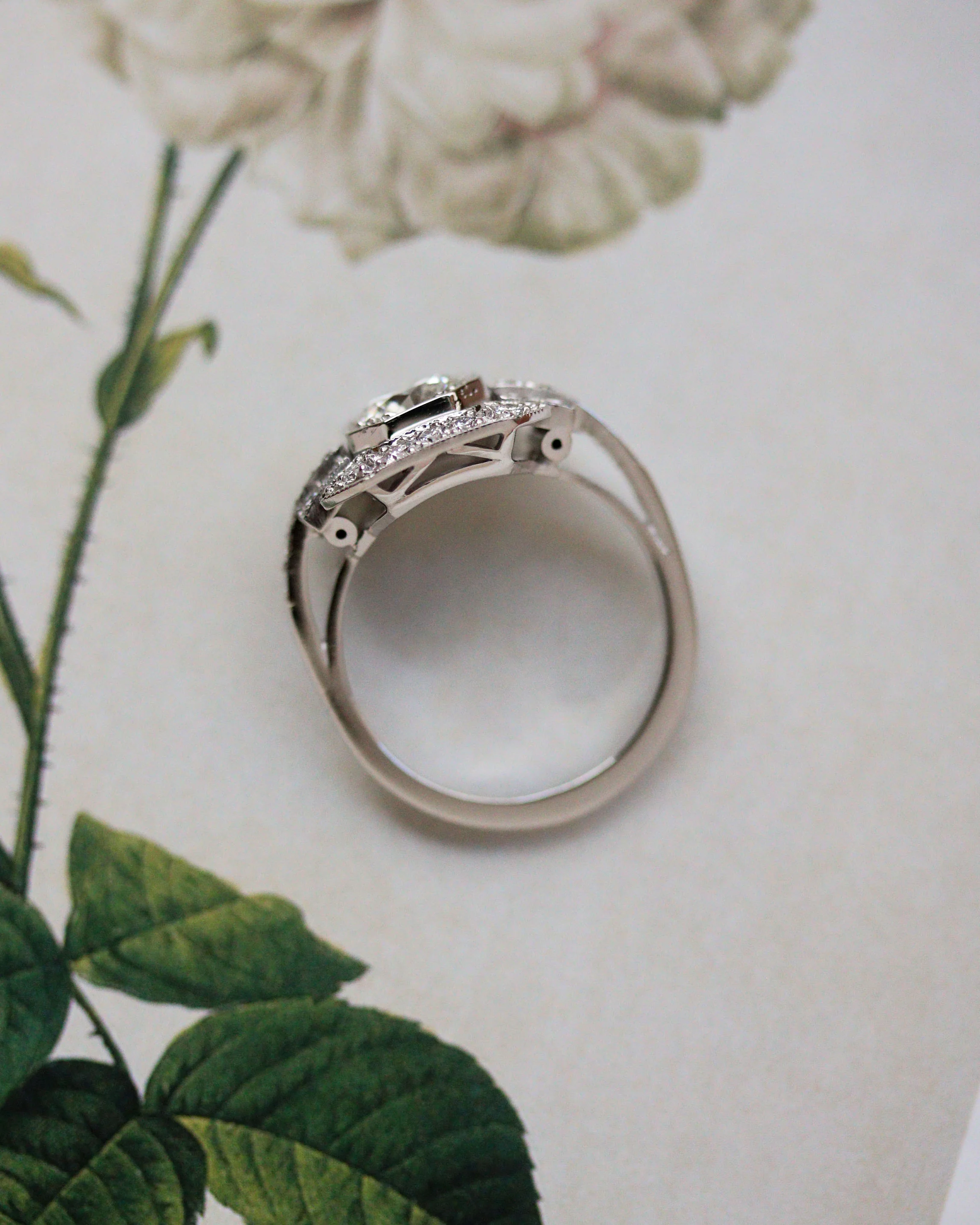 Bague Création Benoit Joaillier "Octogonale" Diamant Certifié GIA 0,81ct H-Si1 - Image 3