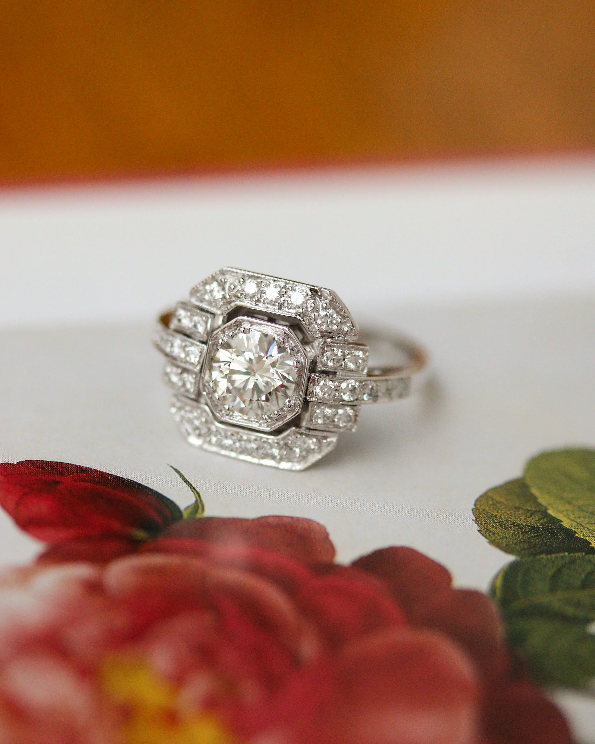 Bague Création Benoit Joaillier "Octogonale" Diamant Certifié GIA 0,81ct H-Si1 - Image 7