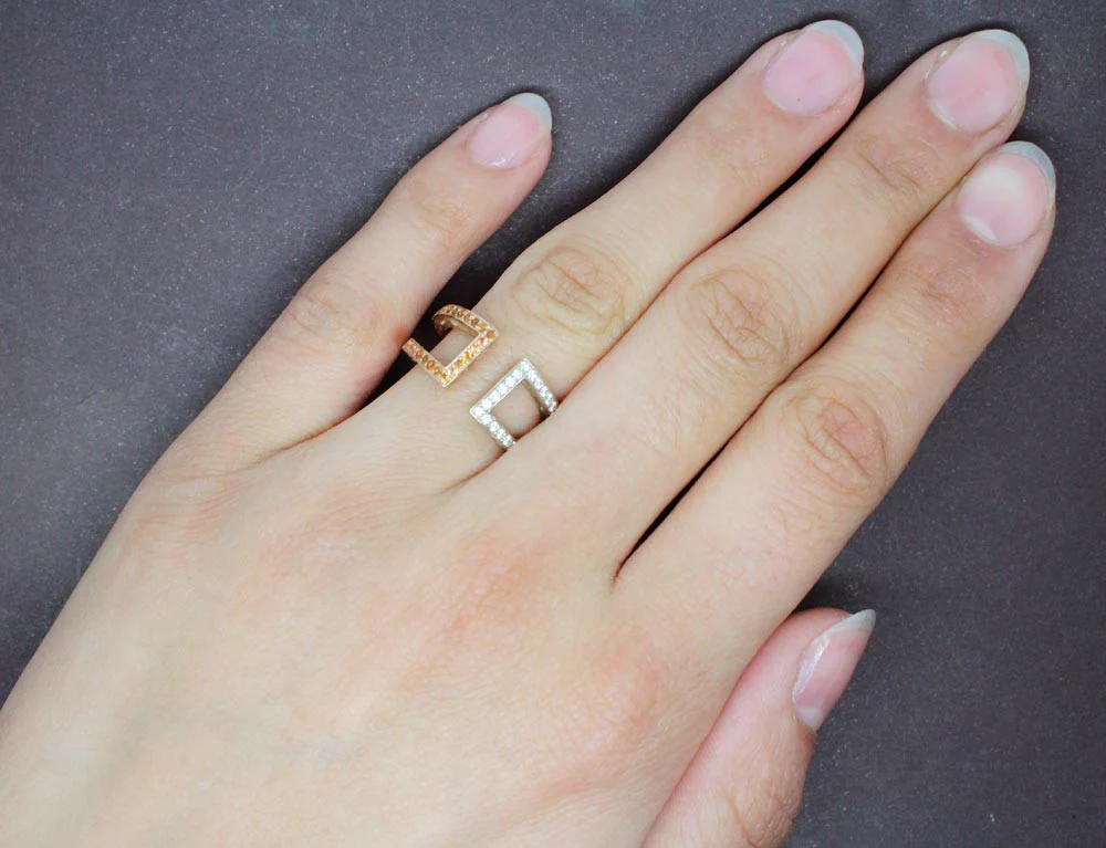 Bague Création Benoit Joaillier Or Rouge et Blanc - Image 4