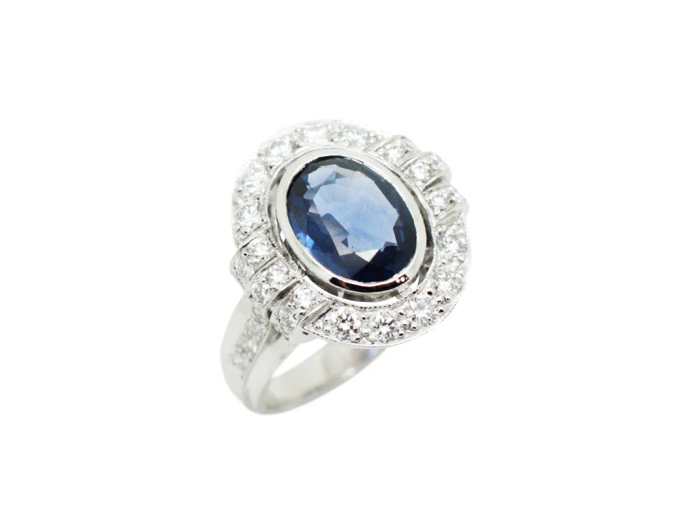 Bague Création Benoit Joaillier "Ovale Art Déco"
