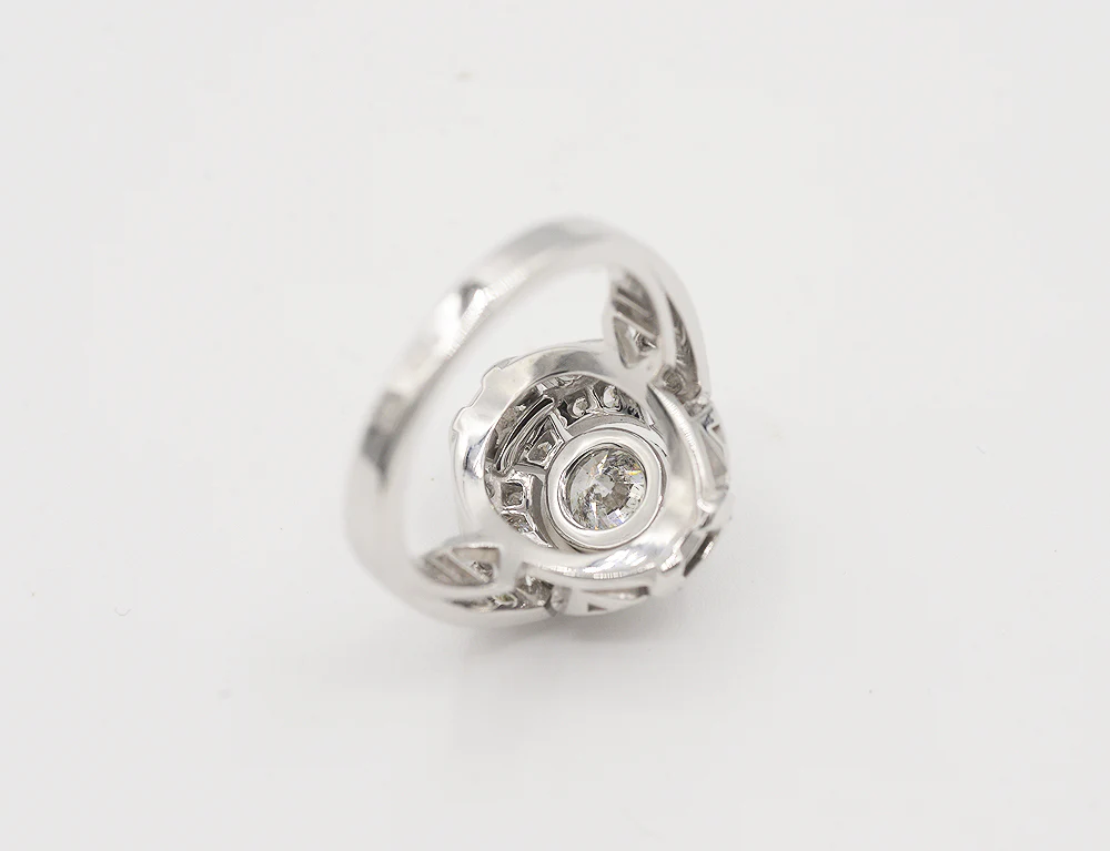 Bague Création Benoît Joaillier "Ovale Style Art Déco" Diamant 0,70 carat - Image 4