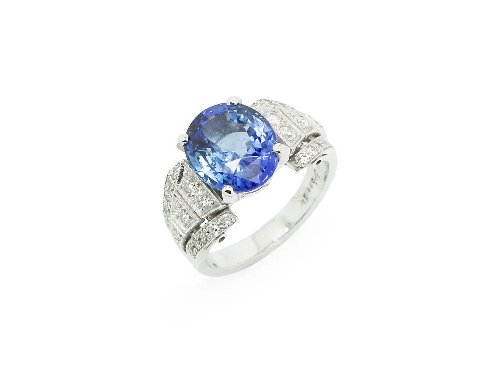 Bague Création Benoit Joaillier Saphir et Diamants