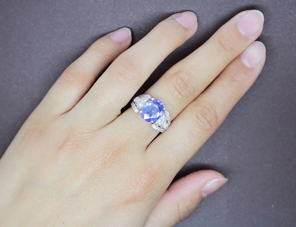 Bague Création Benoit Joaillier Saphir et Diamants - Image 7
