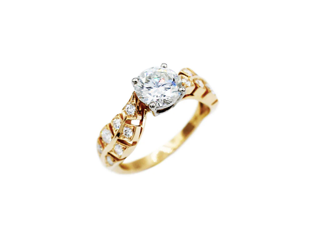 Bague Création Benoit Joaillier "Solitaire Plumes" Diamant 1ct F-VS1