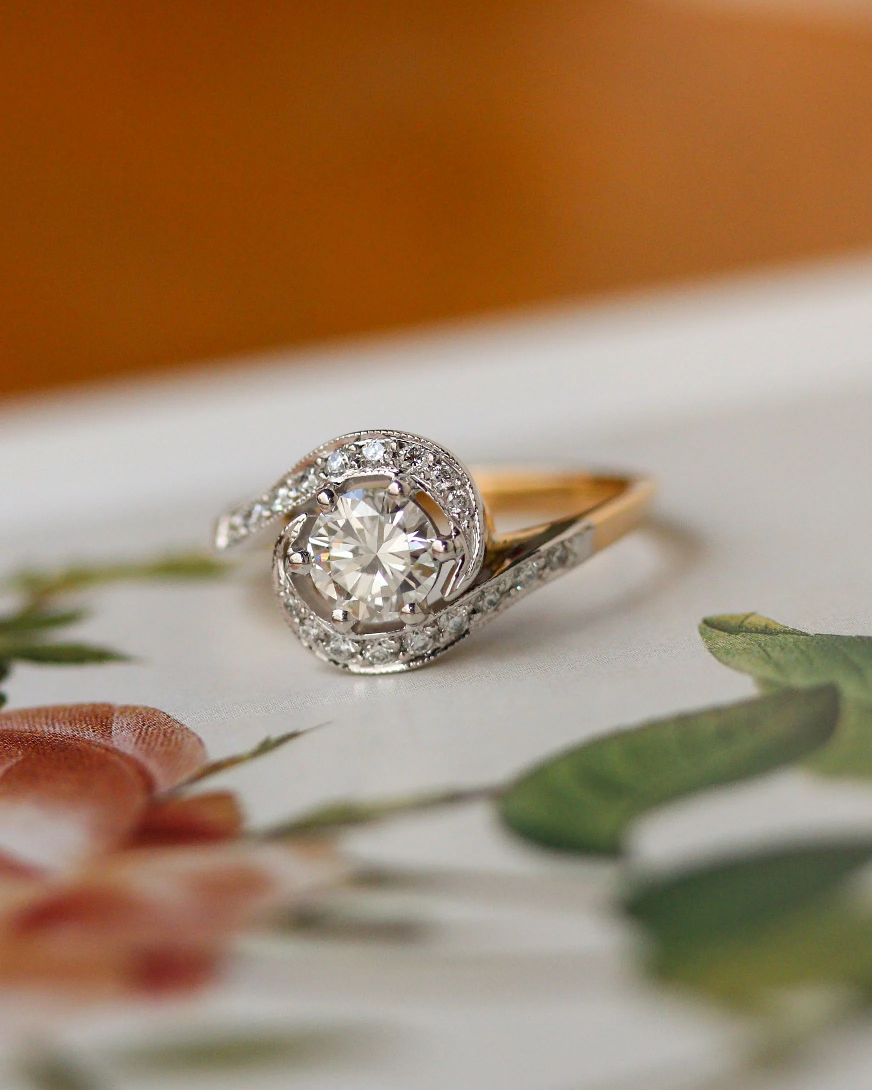 Bague Création Benoit Joaillier "Tourbillon Deux Or et Diamant" 0,61ct Certifié LFG - Image 3