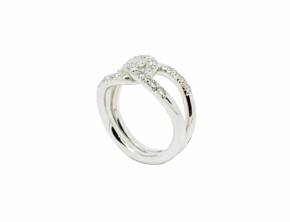 Bague Création Benoit Joaillier "Infini" Or Gris et Diamants - Image 3