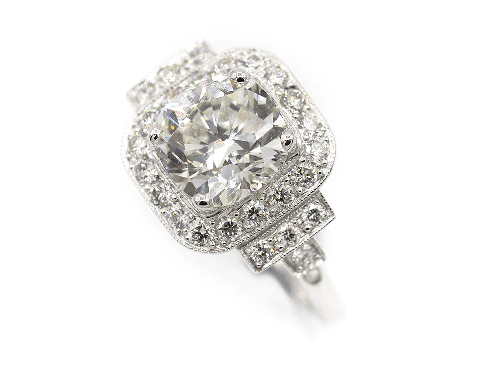 Bague Création Benoit Joaillier "Classique Art Déco" Diamant 1,96ct G-Vs1 - Image 3