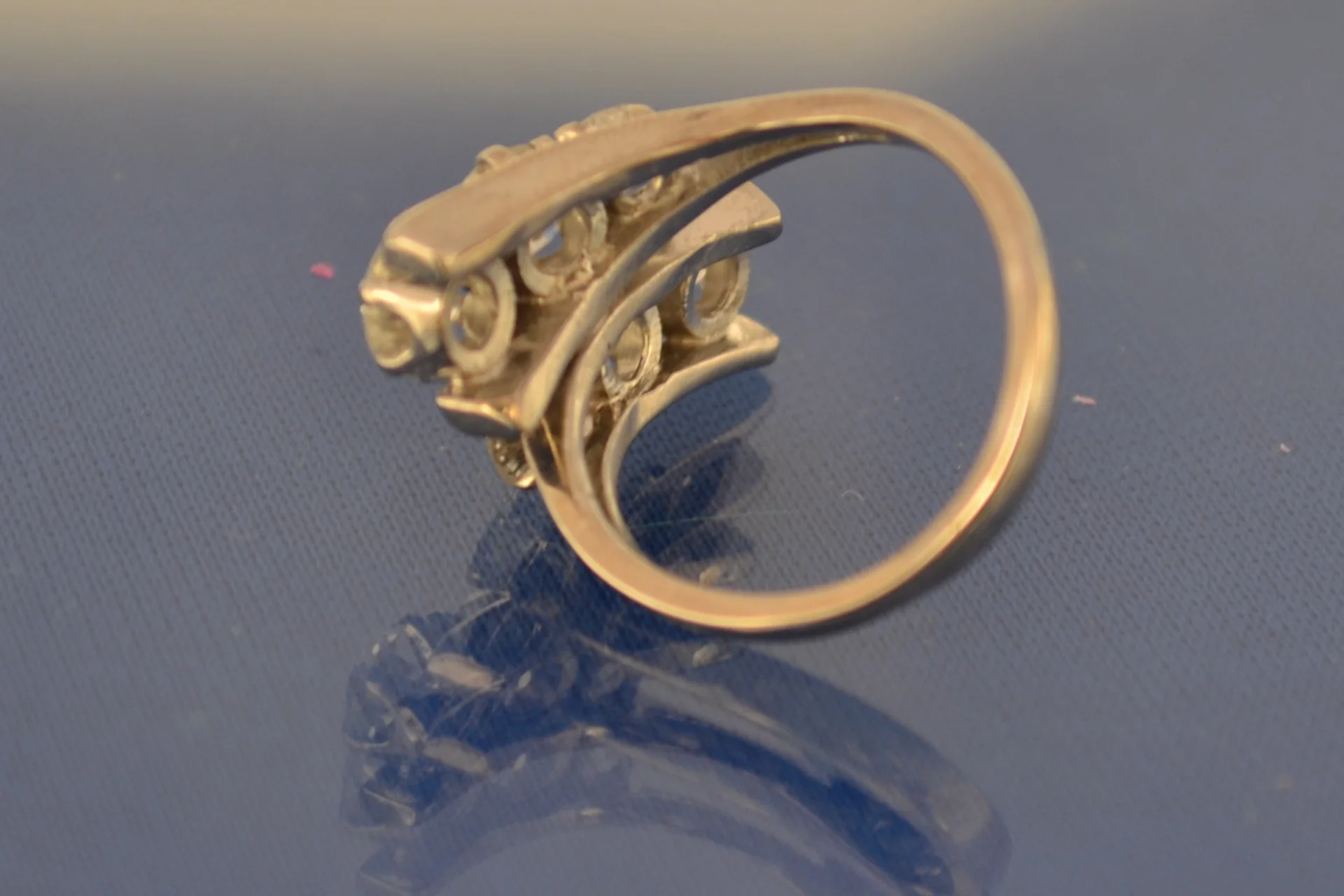 Bague Croisée Diamants et Or Blanc - Image 2