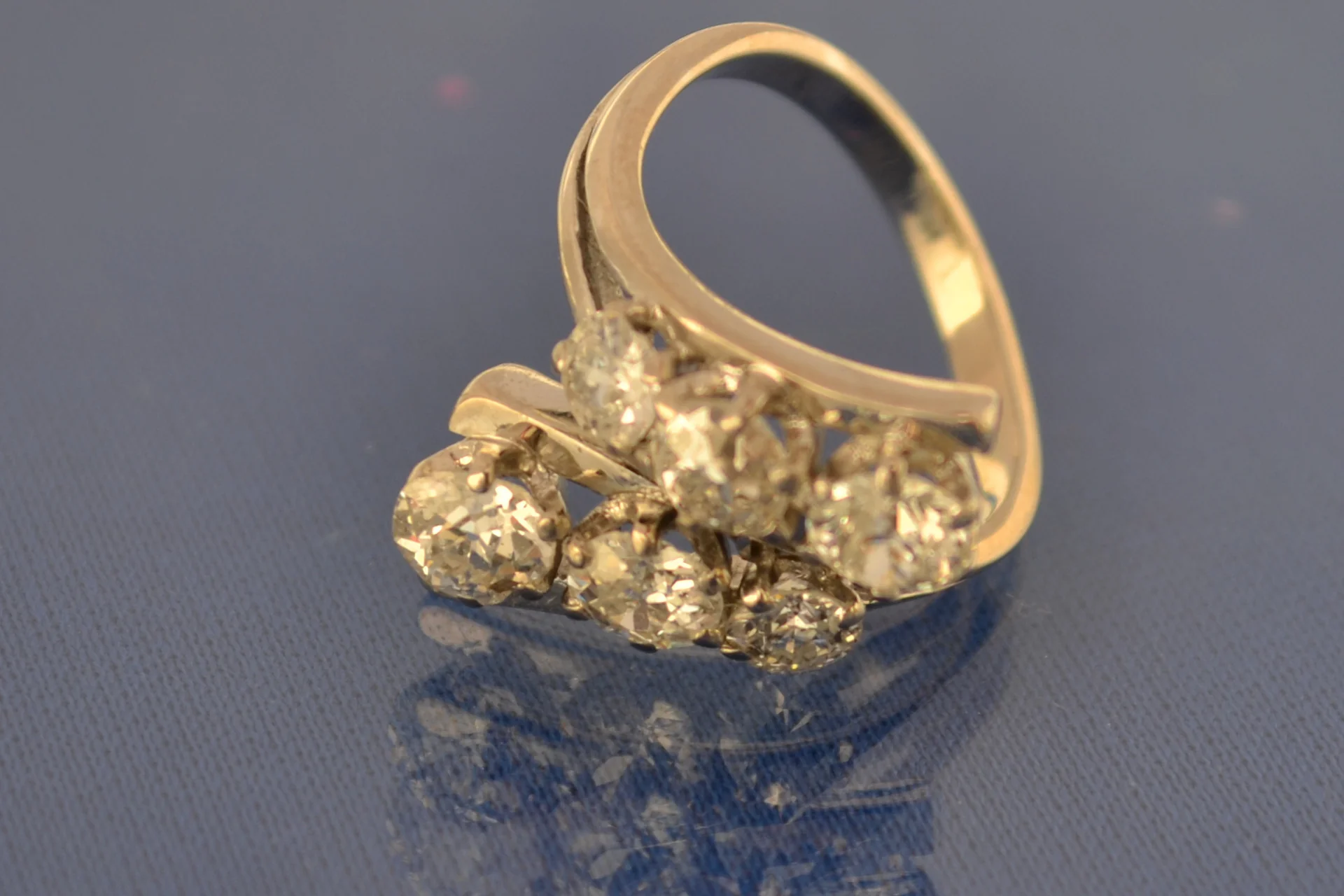 Bague Croisée Diamants et Or Blanc - Image 3