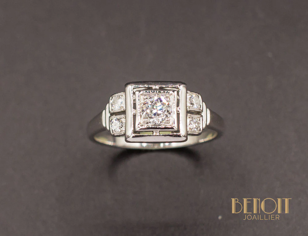 Bague Diamant Art Déco - Image 2