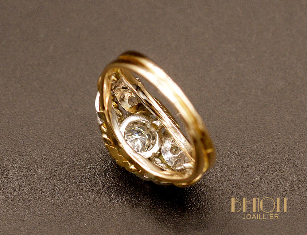 Bague Diamants torsades 1950 - Image 6