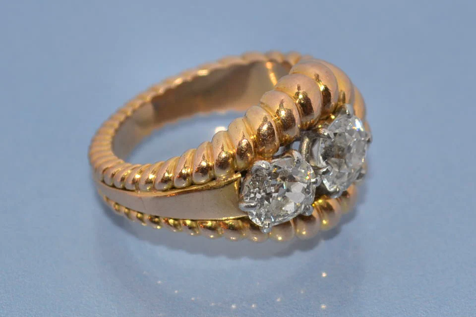Bague diamants et or époque 1950 - Image 2